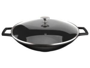 ERNESTO® Liatinový wok s pokrievkou