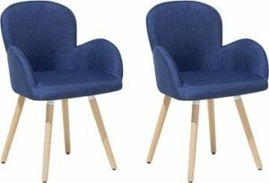 Dve čalúnené stoličky v modrej