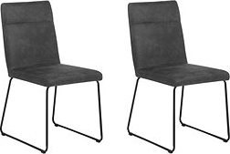 Dve sivé jedálenské stoličky