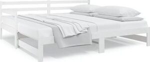 Výsuvná posteľ biela 2× (90 × 190)