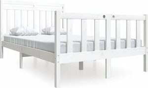 Rám postele biely masívne drevo 120