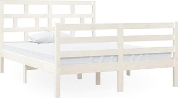 Rám postele biely masívne drevo 135 ×
