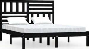 Rám postele čierny masívna borovica 120 ×