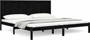 Rám postele čierny masívna borovica 180 ×