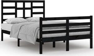 Rám postele čierny masívne drevo 120