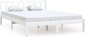Rám postele biely masívna borovica 120 ×