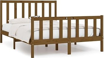Rám postele medovo hnedý masívne drevo 120 ×