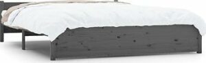 Rám postele sivý masívne drevo 140