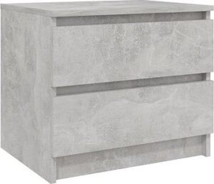 SHUMEE Nočný stolík betónovo sivý 50 × 39