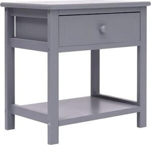 SHUMEE Nočný stolík sivý 40 × 29 ×