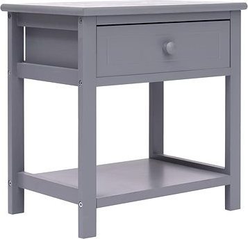 SHUMEE Nočný stolík sivý 40 × 29 ×
