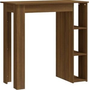 Barový stôl s regálom hnedý dub 102 ×