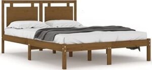 Rám postele medovo hnedý masívne drevo 180×200