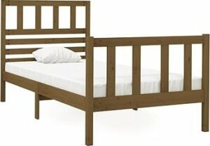 Rám postele medovo hnedý masívne drevo 75×190