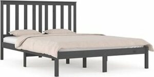 Rám postele sivý masívna borovica 150 ×