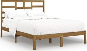 Rám postele medovo hnedý masívne drevo 140