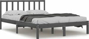 Rám postele sivý masívna borovica 120 ×