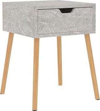 SHUMEE Nočný stolík betónovo sivý 40 × 40