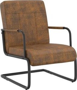 Konzolová stolička hnedá textil