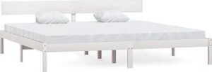 Rám postele biely masívna borovica 180 × 200