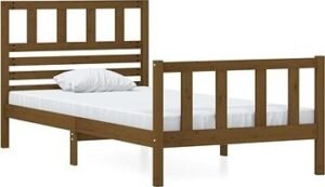 Rám postele medovo hnedý masívne drevo 90