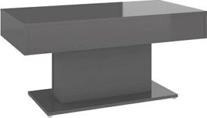 SHUMEE - Konferenčný stolík sivý vysoký lesk 96 ×