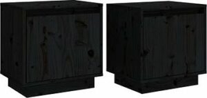 SHUMEE Nočné stolíky 2 ks čierne 40 × 30