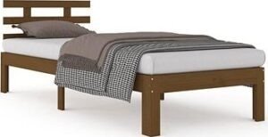 Rám postele medovo hnedý masívne drevo 100