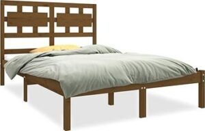 Rám postele medovo hnedý masívne drevo 140