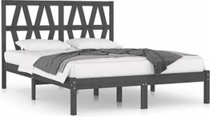 Rám postele sivý masívna borovica 150 ×
