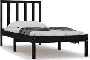 Rám postele čierny masívna borovica 75 ×