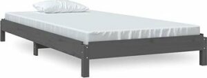 Stohovateľná posteľ sivá 90 × 190