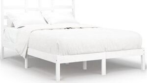 Rám postele biely masívne drevo 135 ×