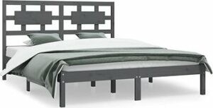 Rám postele sivý masívna borovica 180 ×