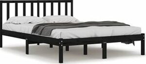 Rám postele čierny masívna borovica 135 ×