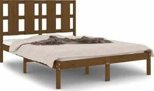 Rám postele medovo hnedý masívne drevo 135