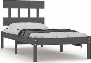 Rám postele sivý masívne drevo 90 ×