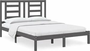 Rám postele sivý masívna borovica 135 ×