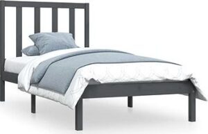 Rám postele sivý masívna borovica 90 ×