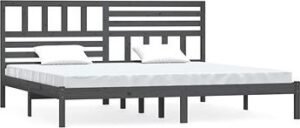 Rám postele sivý masívna borovica 180 ×