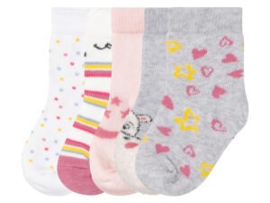 lupilu® Dievčenské ponožky pre bábätká