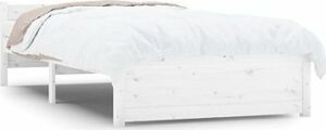 Rám postele biely masívne drevo 90 ×