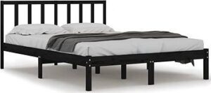 Rám postele čierny masívna borovica 120 ×