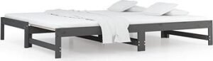 Výsuvná posteľ sivá 2× (90 × 190)