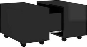 SHUMEE Konferenčný stolík čierny vysoký lesk 60 ×