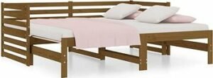 Výsuvná posteľ medovo hnedá 2× (90 ×