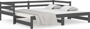 Výsuvná posteľ sivá 2× (80 × 200)