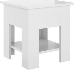SHUMEE Konferenčný stolík biely vysoký lesk 40 ×