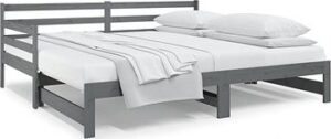 Výsuvná posteľ sivá 2× (90 × 190)
