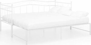 Shumee Rám vysúvacej postele/pohovky biely kovový 90